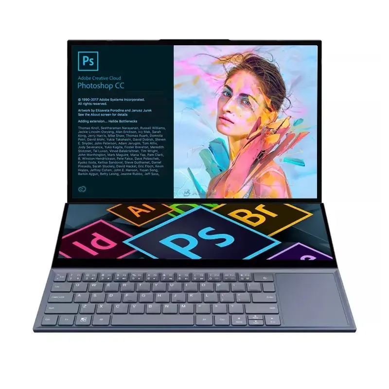 Wholesale Brand New 16 inch Dual Screen Laptop 14inch I7 10750H Support External Graphics card Laptop for Gaming