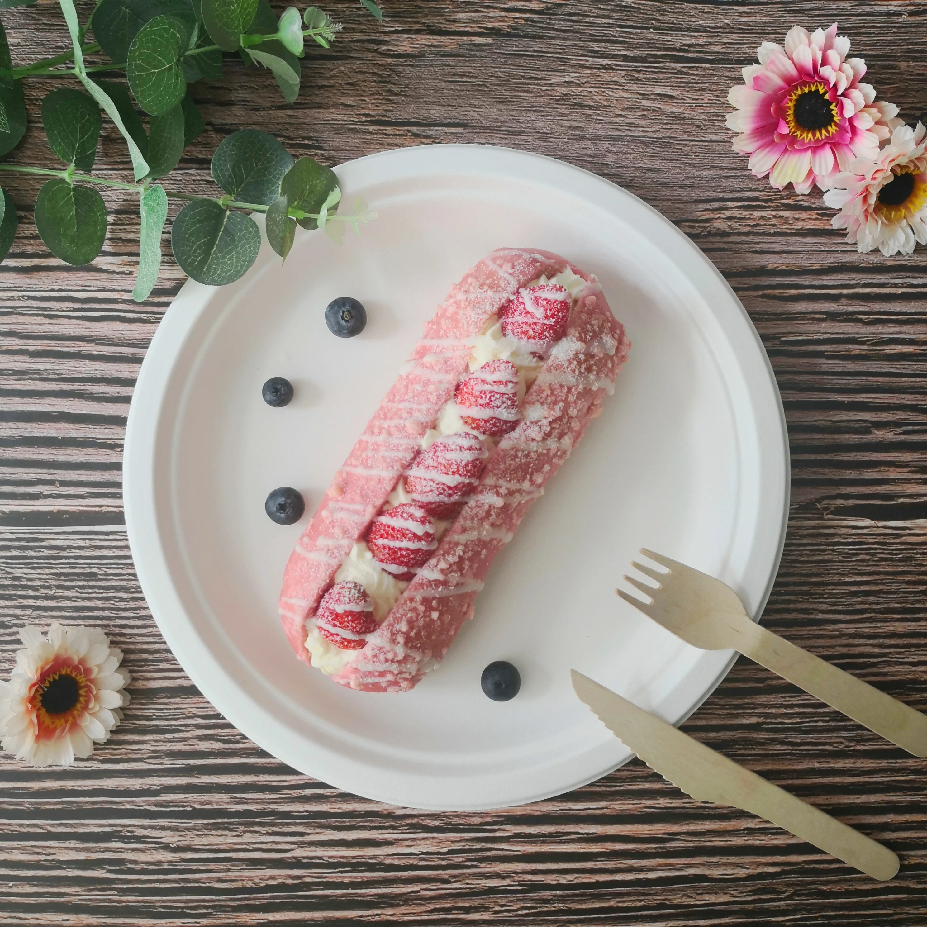 Customized Compostable Biodegradable 6inch 7inch 9inch 10inch 12inch Round Sugarcane Disposable Plates