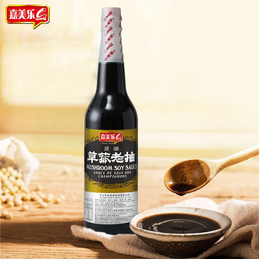 Bulk wholesale customized soya sauce soja 620ml chinese mushroom soy sauce