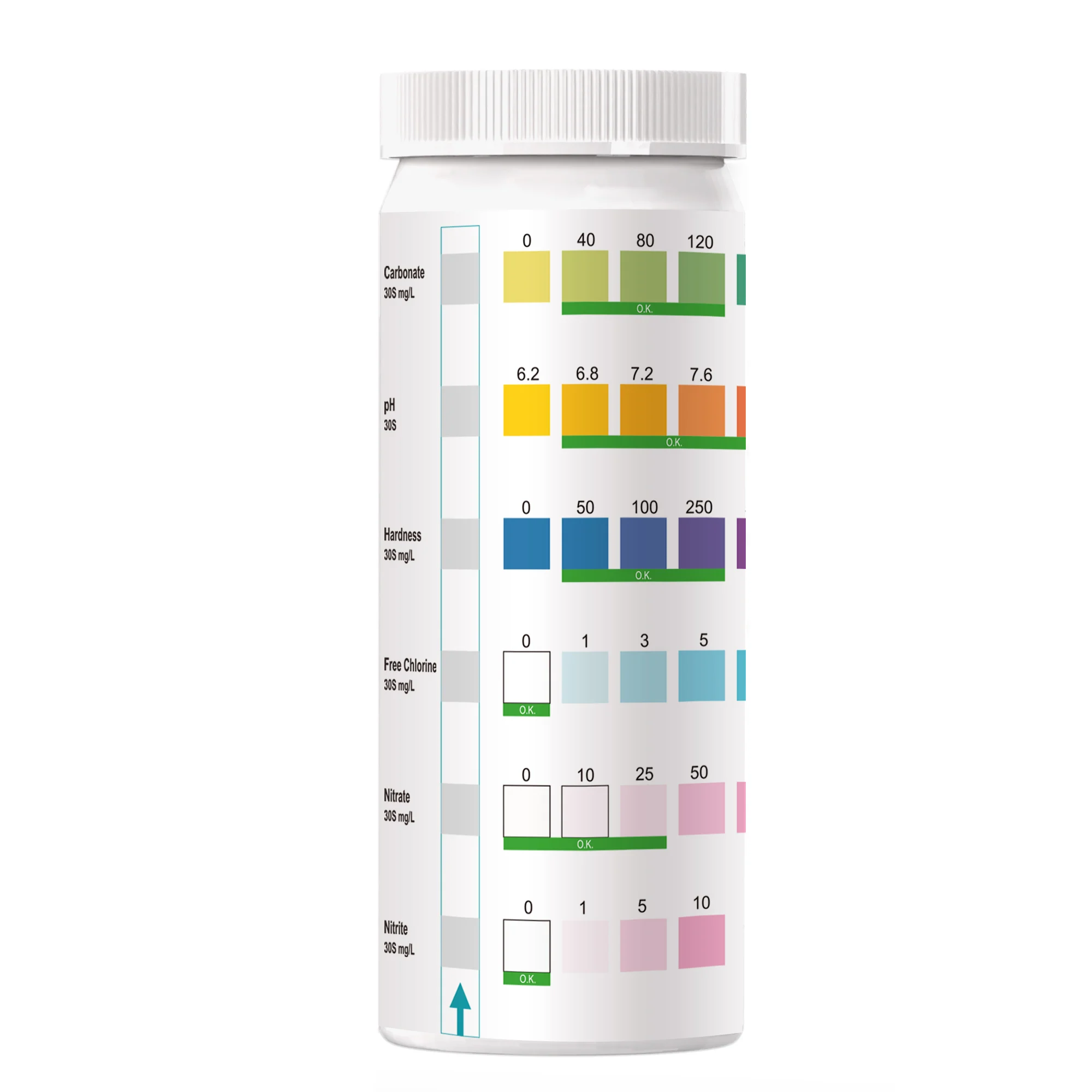 6 in 1 pH Nitrite Nitrate Hardness KH Aquarium Water Test Strips
