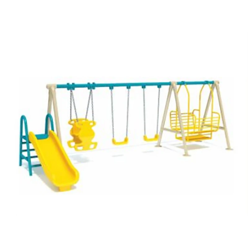 Metal swing for children playground kids swing park game entertainment equipment baby climber slides 3 in 1