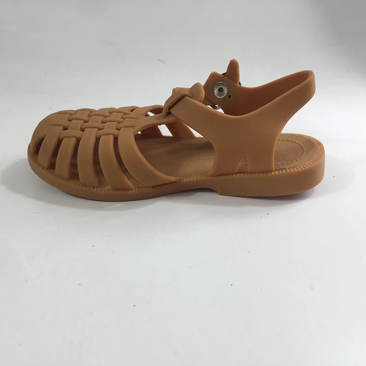  Новые модные сандалии желе на плоской подошве с логотипом под заказ