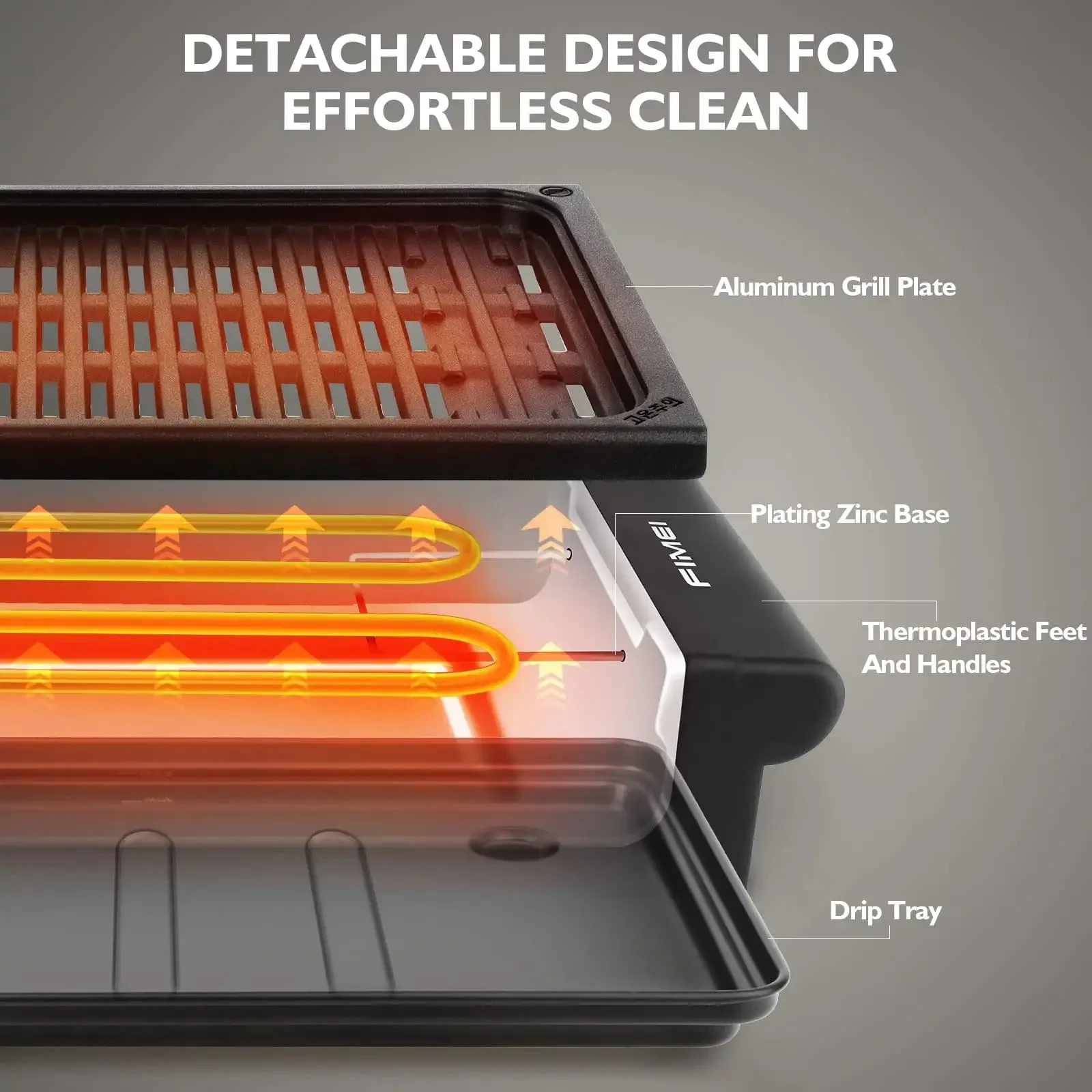 BBQ multifunction indoor smokeless bbq electric grill Non-stick Cooking Surface Stainless Steel grill