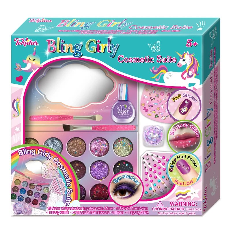 2022 Kids Children Young Girls easy to wash cosmetic Makeup