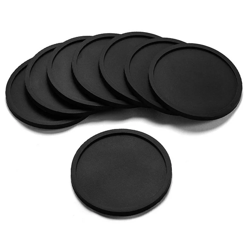 Coffee Drink Coasters Cup Pad Mat Round Custom Silicone Rubber PVC Coasters