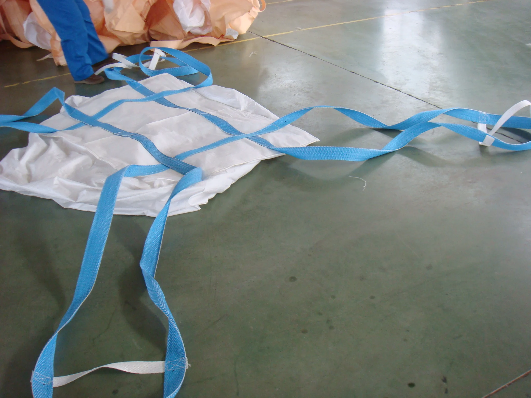 Sling Bag soft pallet for Cement 1500kg Acceptable Breathable Flat Bottom Available HUAXIANG 105*145*132cm 2000pcs Top Full Open