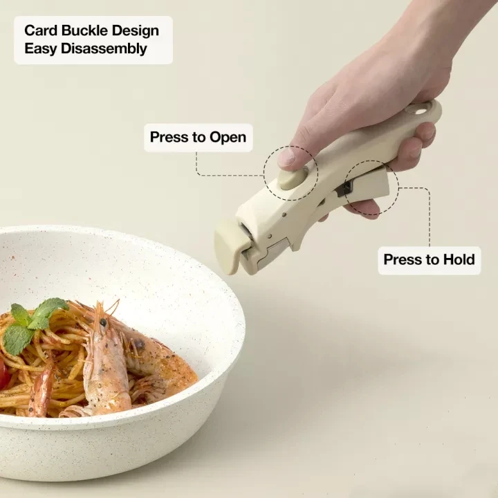 Carote Eight Mile Place Collection, Handle Removable Non-stick Cookware Set, Including 20&26cm Frying pan + 18cm Saucepan