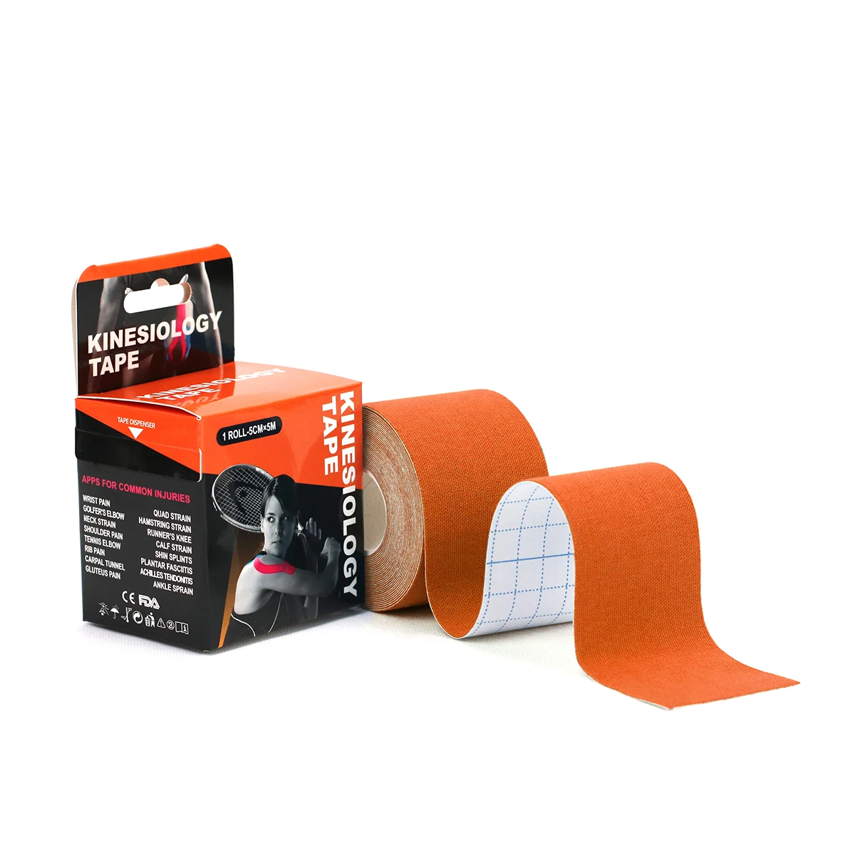 Custom Logo waterproof 5cm*5m kinesiology tape New Athletic Muscle strapping tape for Sports