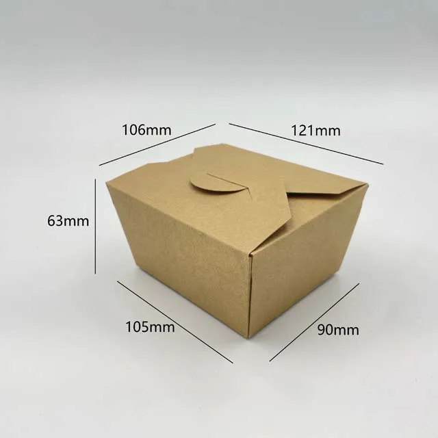 Wholesale disposable fast packing paper box kraft paper takeaway food container 720ml