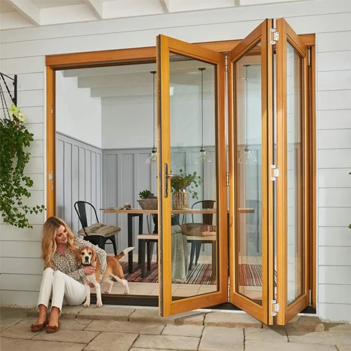 2021 new Glass folding doors aluminum alloy bifold door