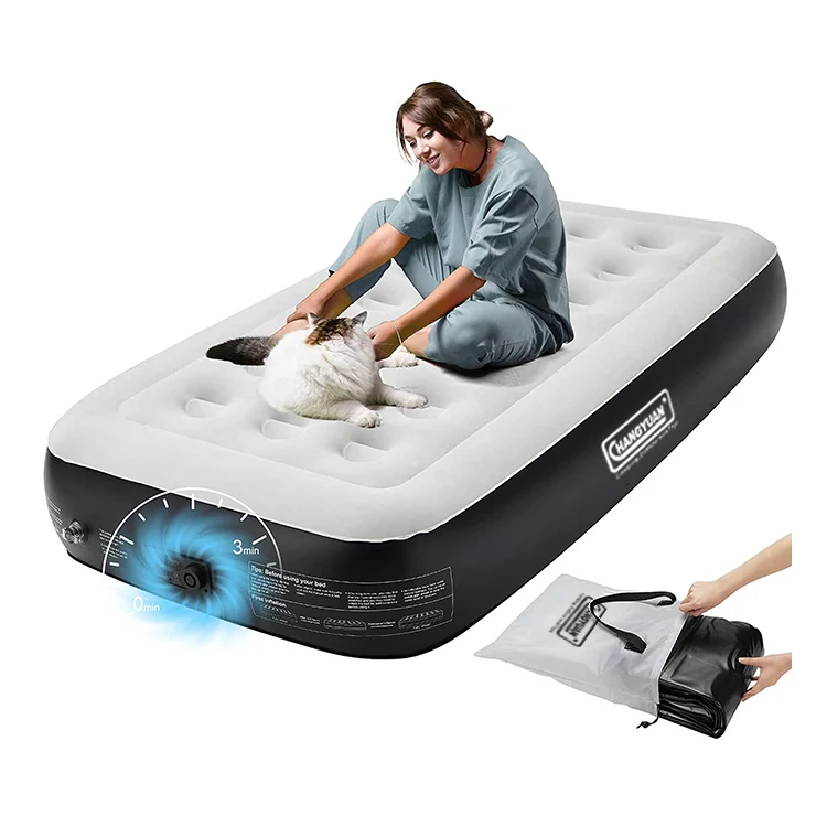 Comfortable Air Mattress With Built In Pump Fast Inflation Blow Up Air Bed Inflatable Air Mattress Camping