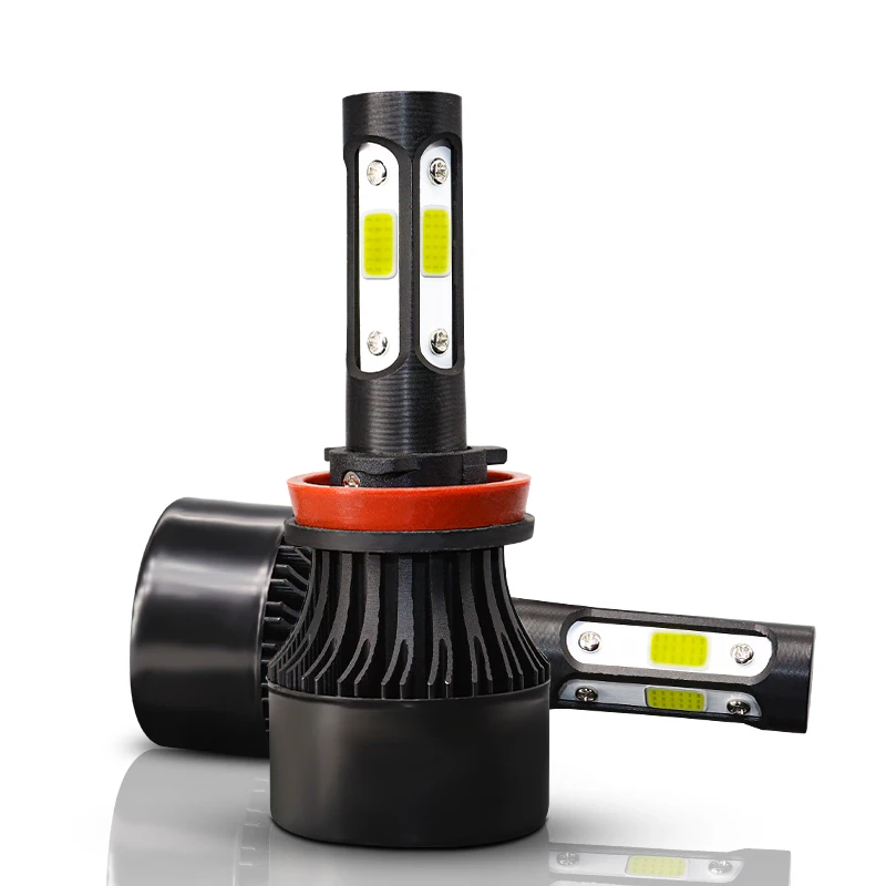 Hot Selling Car Accessories 4 Sided Led Bulb Faros Led H4 H7 H11 9005 Hb3 20000 lumen X7 4 Sides LED Headlight Bulb