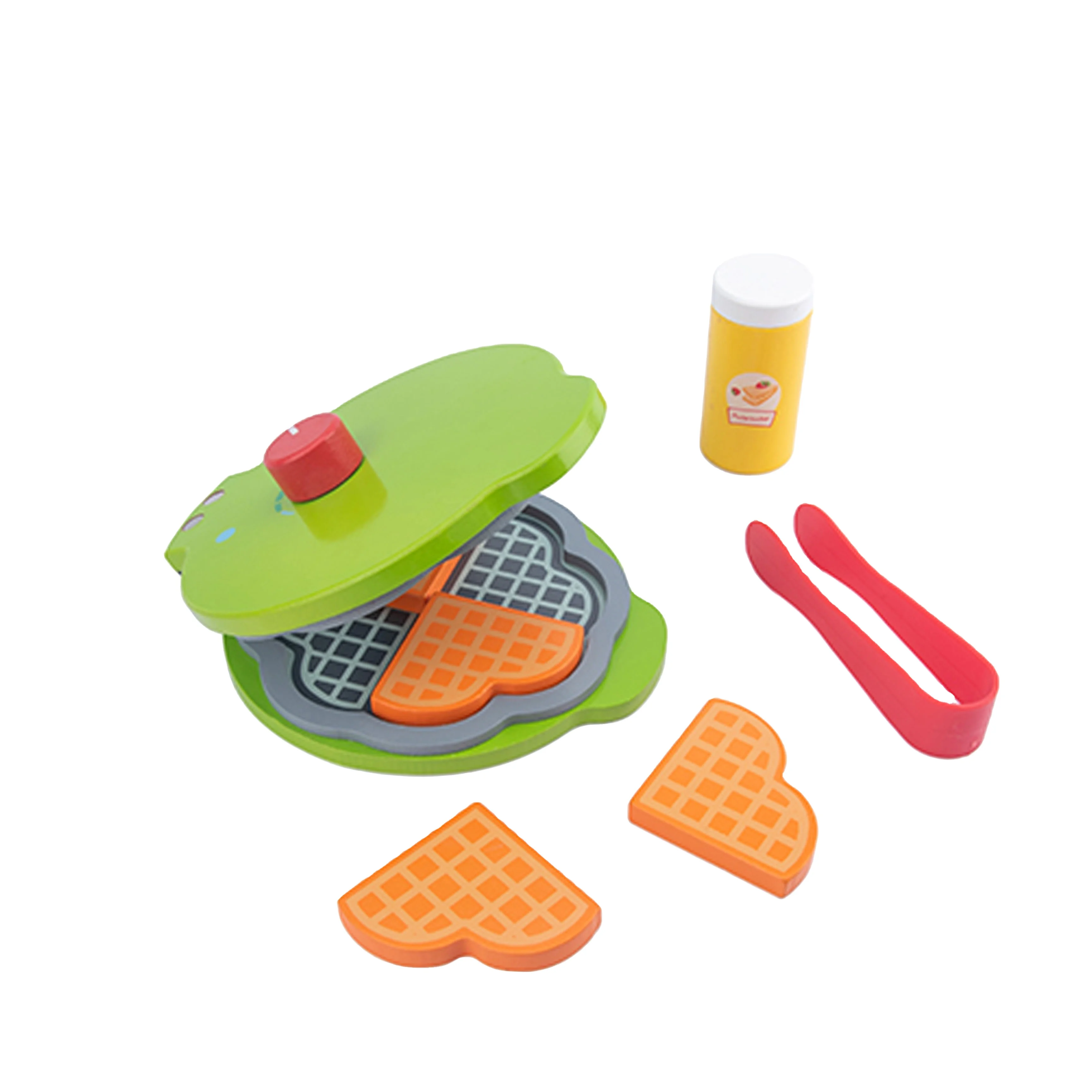 Amazon hot selling wooden bread machine kitchen toy set wholesale designed for young children wooden toy set