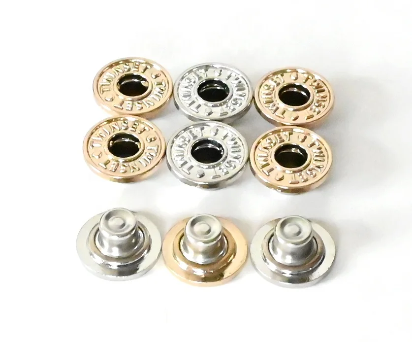 Zinc Alloy metal jacket custom logo engraved jeans button pin making machine for denim jacket jeans clothes