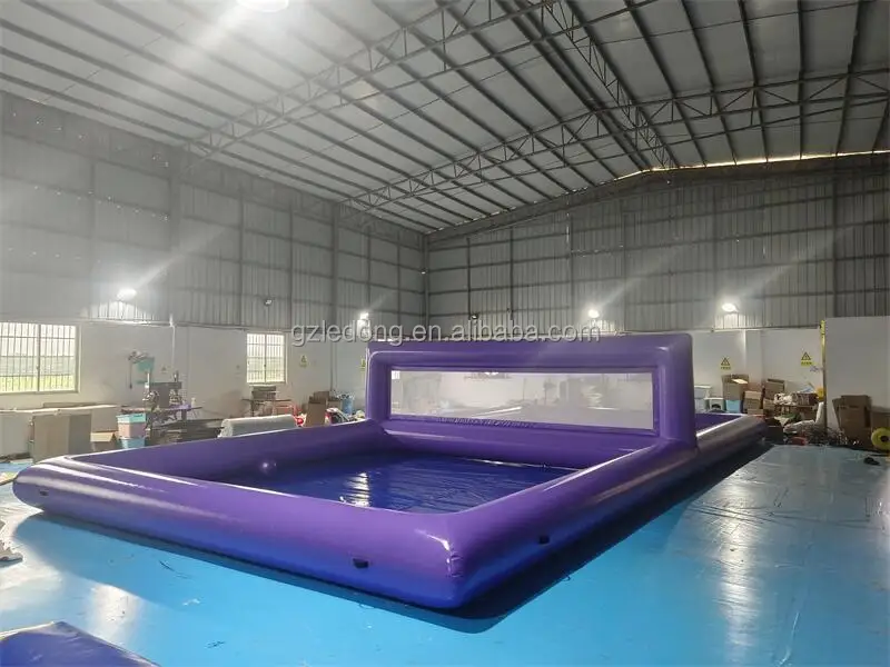 Customized inflatable sports game water volleyball court inflatable volleyball court pool for sale