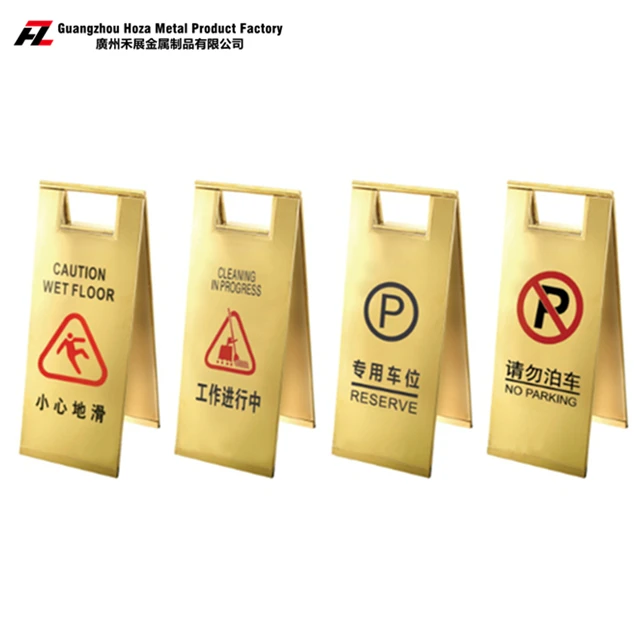
Stainless steel Folding Caution Wet Floor Sigan Stand Hotel Indoor / Outdoor Used 