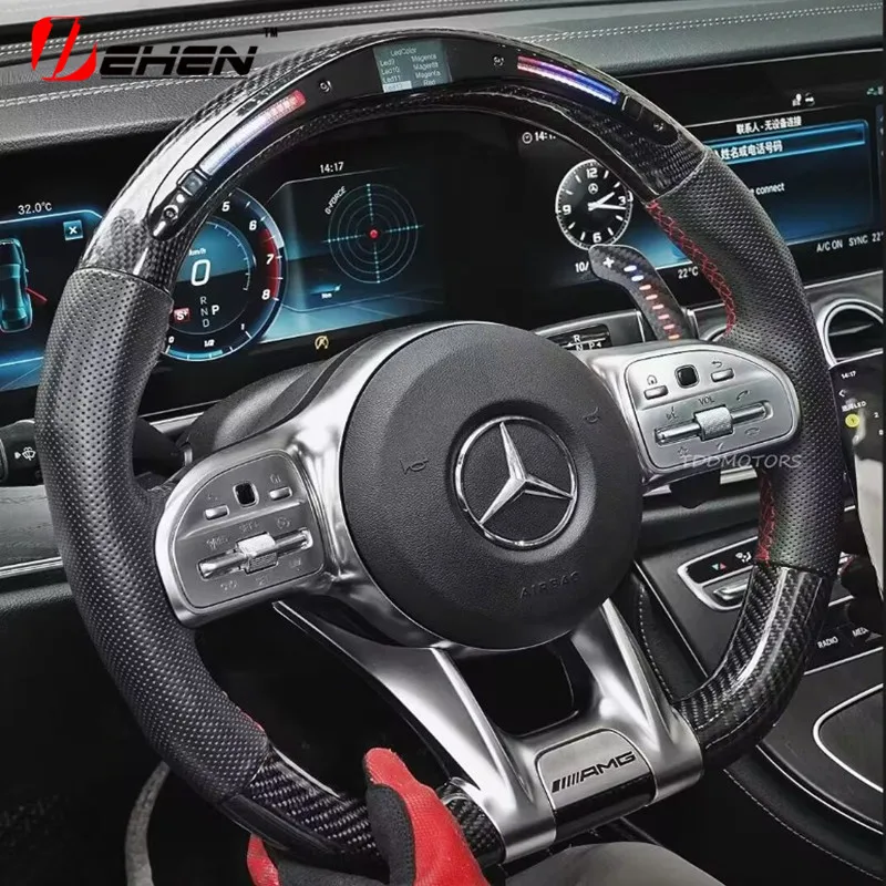 LED Carbon Magnetic Carbon Paddle Shifters For Mercedes-Benz AMG GT50 GT63 C43 C63 E53 E63 S63 A43 A45 GLC43 GLE53 GLE43 GLS63