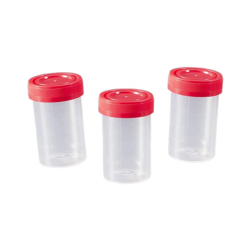 Custom Clear Security Seal PP 24 Hour Urine Collection Container 60ml Sterile Vacuum 60ml Urine Container