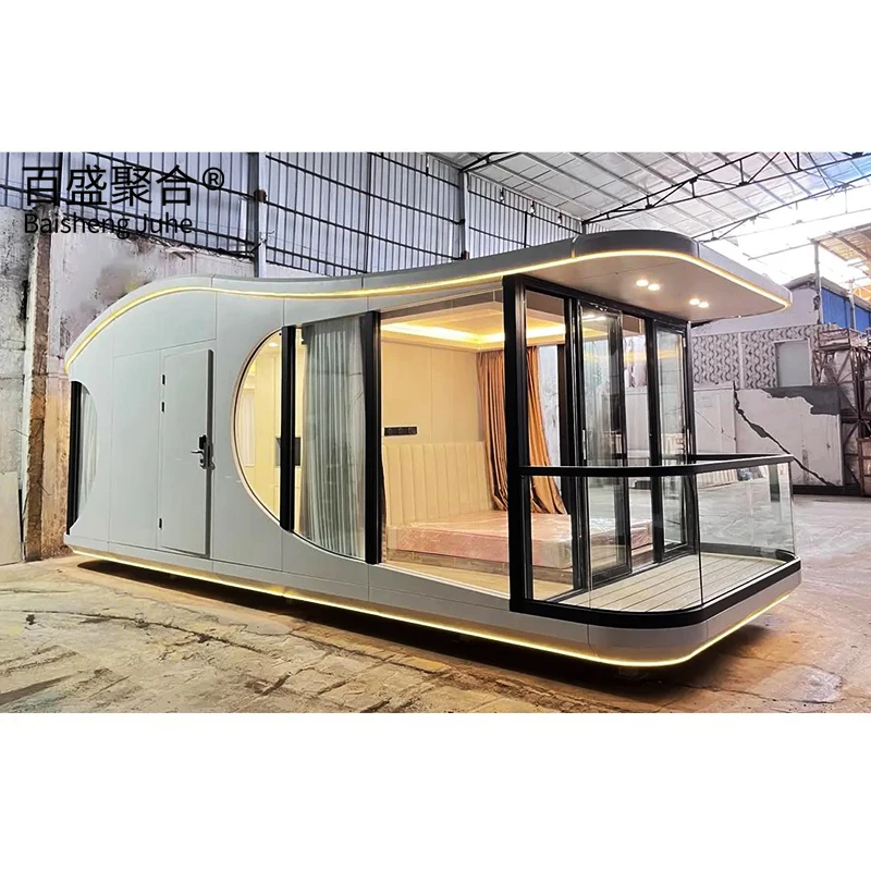 Prefab House Space Capsule Bed Cabin Hotel Container Home Sleep Pod Outdoor Mobile Tiny House Luxury Capsule House