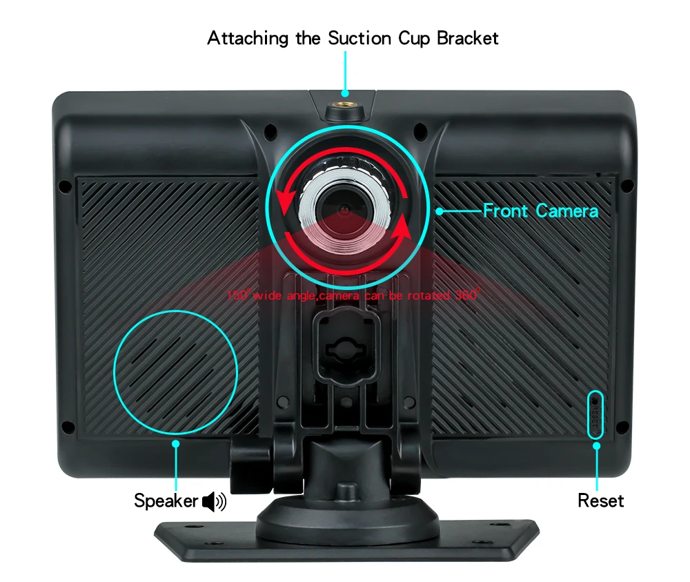 7 inch car camera Touch Screen Linux System wireless Carplay Airplay Android Auto global Navigation Car Dash Cam