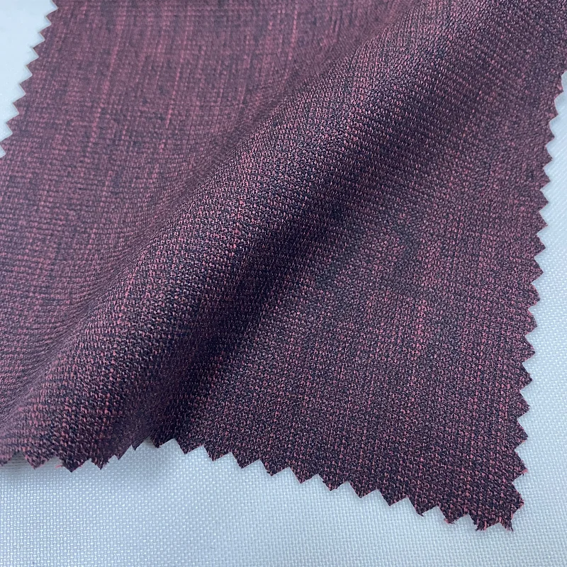 Popular Luxury Textured Slub Way Fabric Polyester Viscose Elastic Linen Like Fabric Mens Italian Suit Fabric