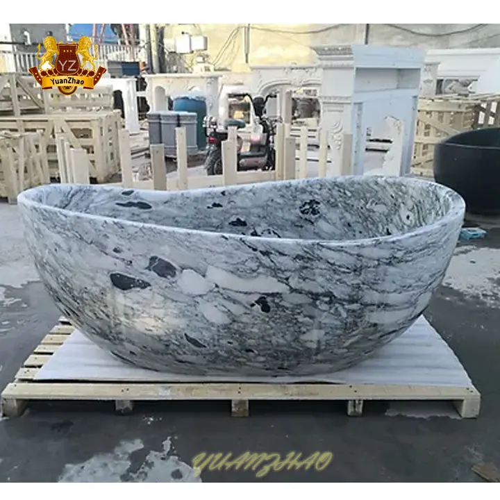 Freestandig solid surface bathtub luxury bathroom shower free standing natural solid stone bathtub