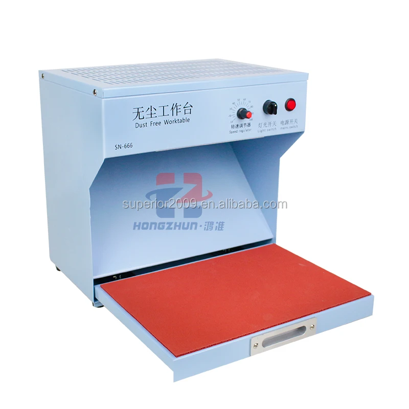 mini dust free room working table for mobile repair with mat