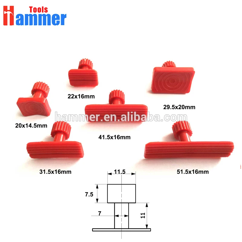 33Pcs Glue Pulling Tabs car dent king Glue Tabs Auto Body Dent Repair Tool Pulling Tabs Car Dent Removal Body Repair Kit