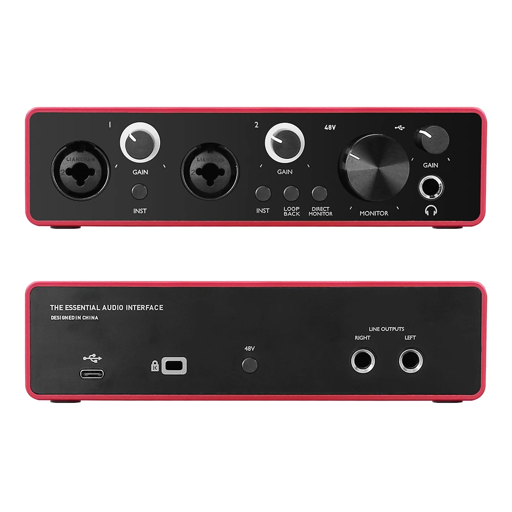 N-AUDIO X2 sound card studio recording professional mic instrument interface audio studio sound cards