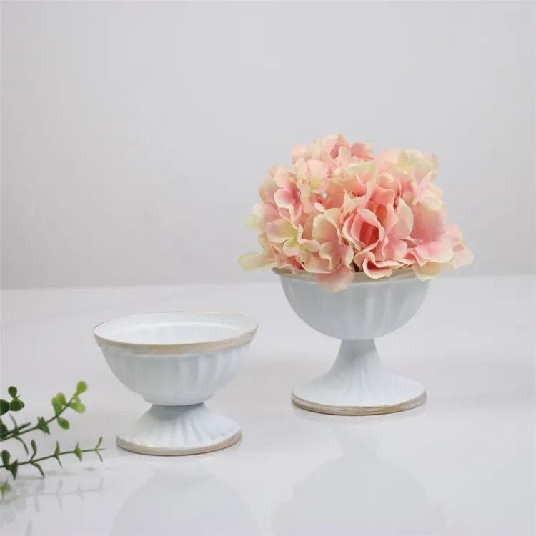 European Metal Vase Holiday Wedding Party Family Dining Table Decoration Flowerpot