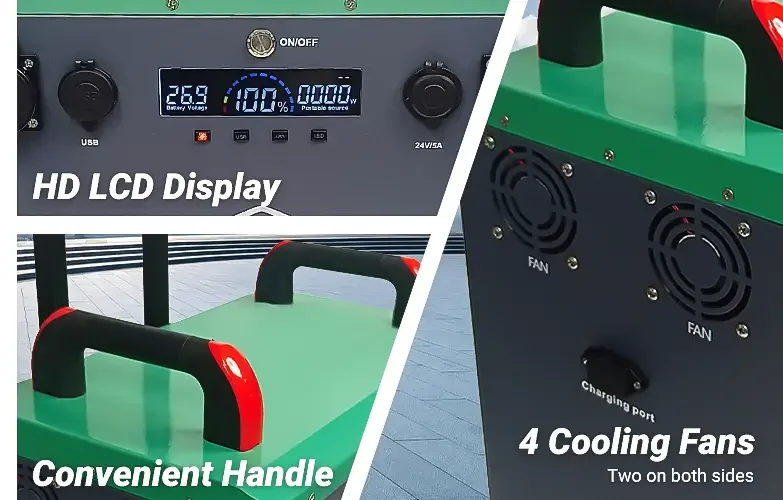 3000W 3800Wh Inverter Power Pack 110v 220v Solar Portable Station Portable AC Power Supply Portable Power Station