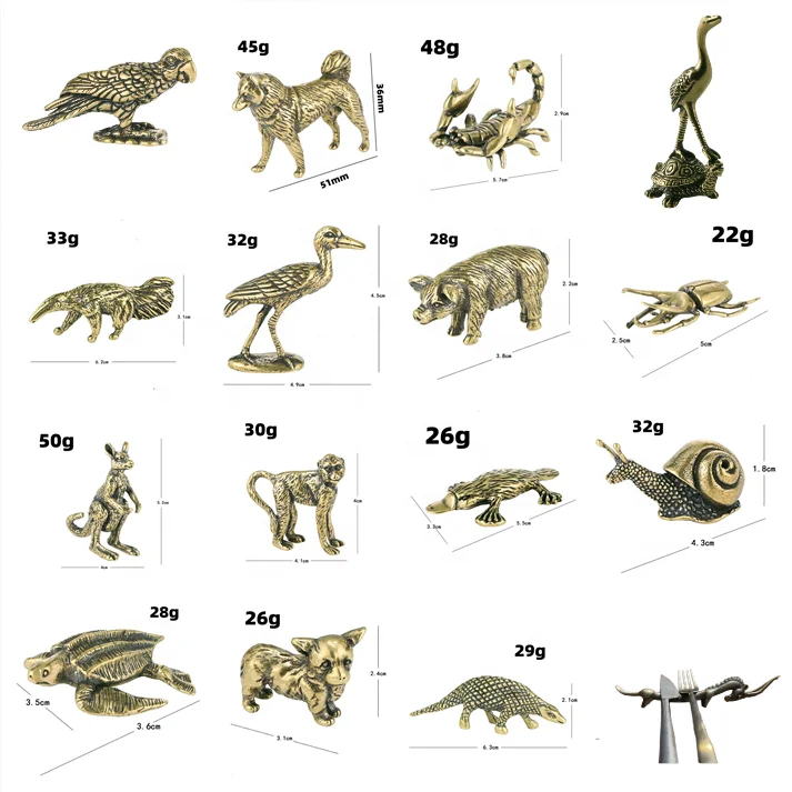 Brass ornaments decorated crocodile statue antique bronze Brass Animal Statue