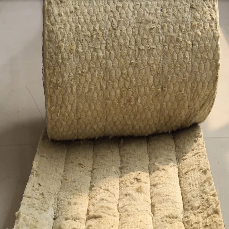 insulation mineral wool blanket felt rolls 50mm rock wool blanket with wire mesh