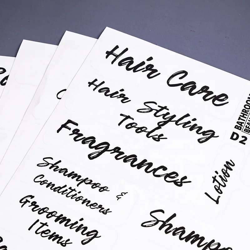 Индивидуальные прозрачные этикетки для хранения контейнеров банок ванной прозрачная наклейка специй наименование продуктов питания товары дома