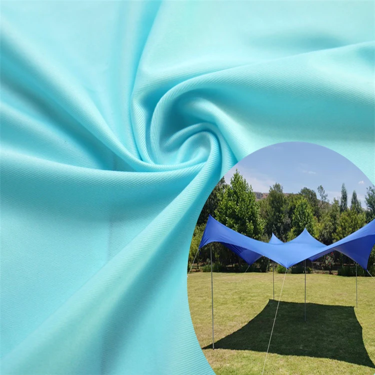 Hot sale 180gsm blue super poly spandex elastic tent fabric