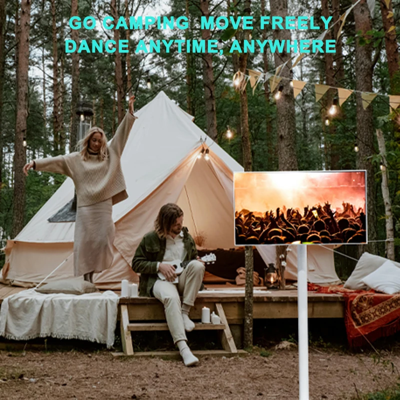 Portable Tv Learning Machine Mobile Battery Touch Screen Android 21.5Inch Smart Tv With Bracket