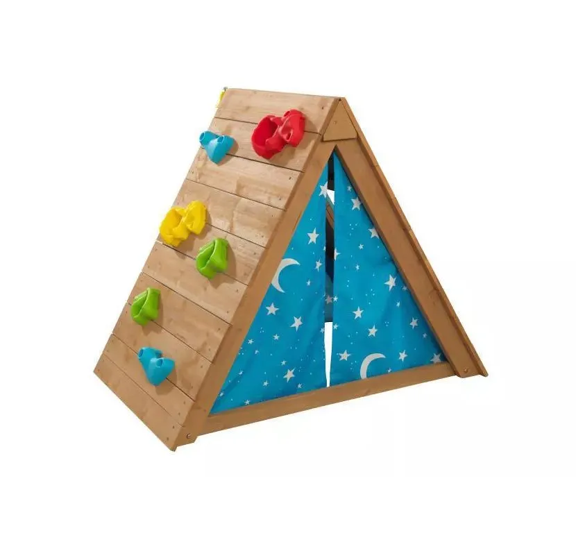 
Triangle Wood Climber For Toddlers Interesting Wood Outdoor Equipment Set Slide 