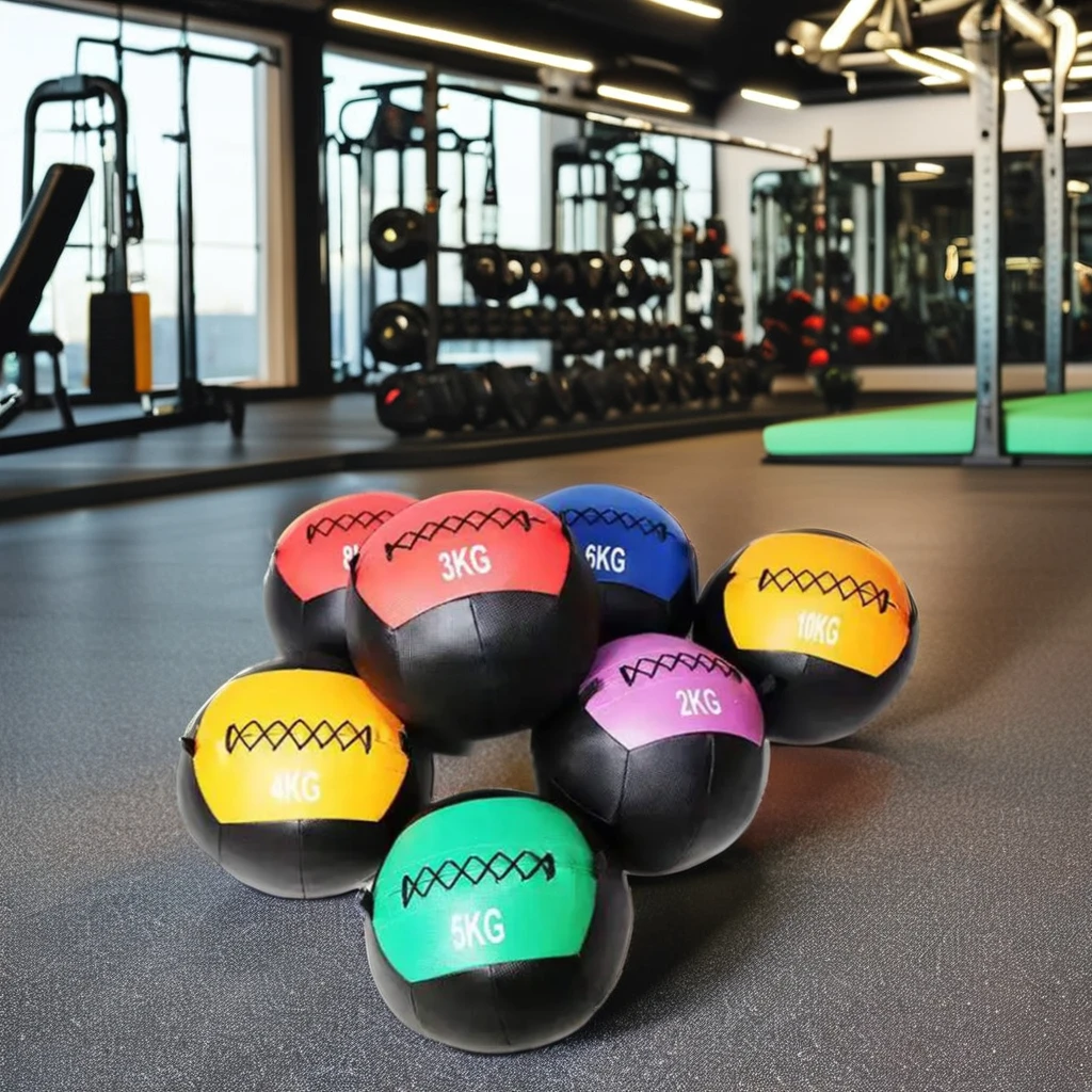 Latest design indoor soft Gym Medicine Ball PU Wall Ball for Strength Training and Balance Exercise