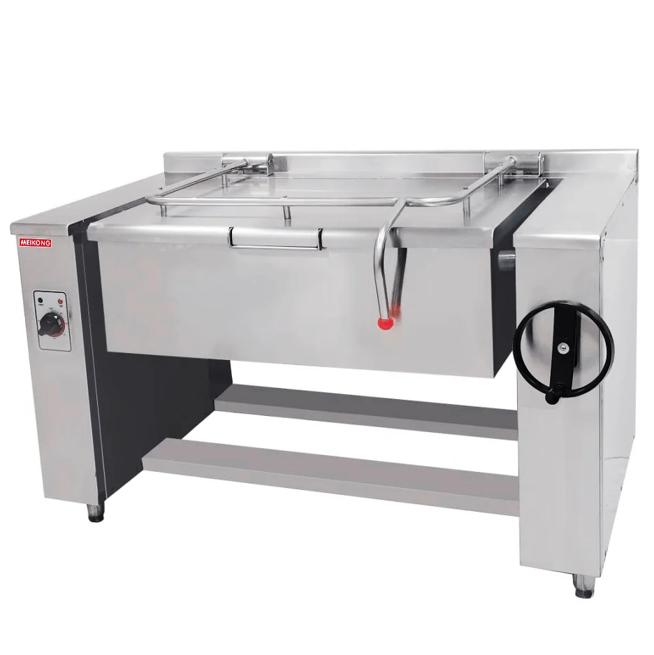 Commercial Kitchen Equipment Industrial Brasing Pan Tilting Boiling Pan Induction Electric Cooking Tilting Bratt Pan