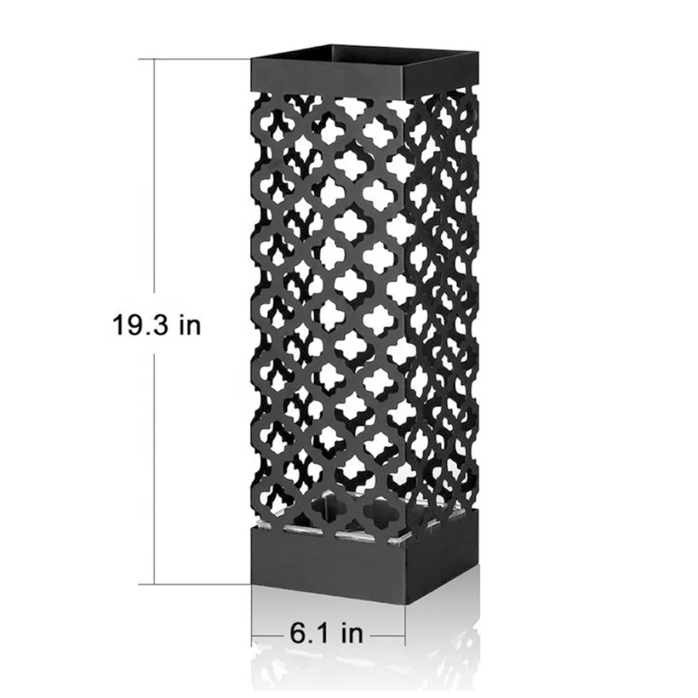 
New Umbrella Holder Laser Cutting Square Metal Umbrella Stand 