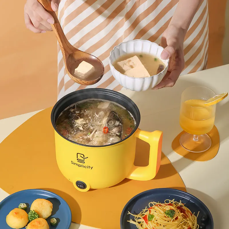Multipurpose Household Electric Portable Cooker with SS or PP Steamer and Dormitory Electric Hot Pot