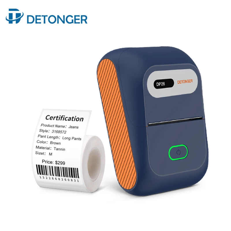 Detonger DP26 беспроводной мини-портативный термопринтер самоклеящаяся этикетка машина для печати на