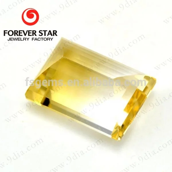 Wholesale New Style Bi Color Citrine White Quartz Rectangle Shape 15*11mm AAA Top Quality Natural Loose Gmstones Siltrine