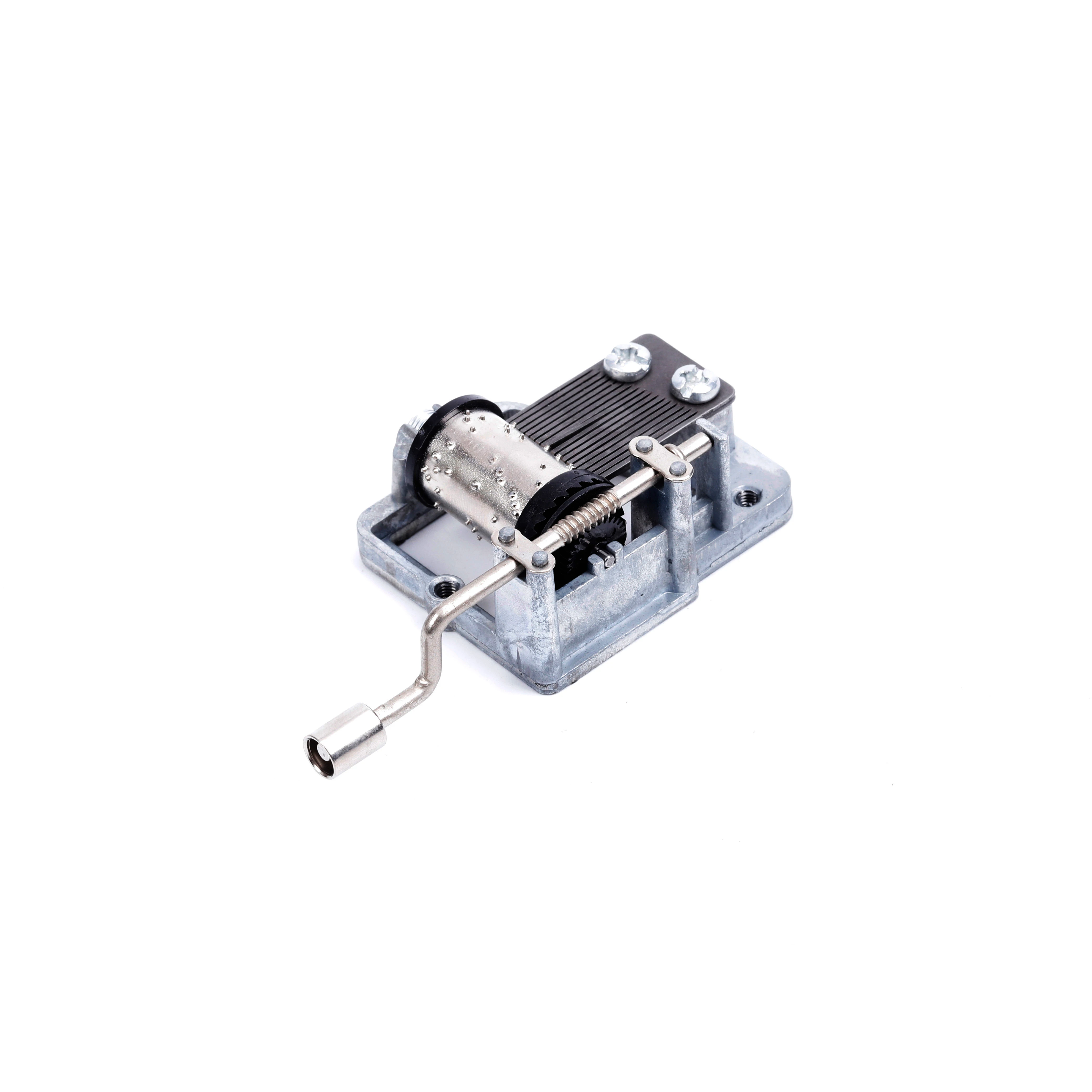wholesale hand crank musical movement with Metal Handle for DIY music box 18 note hand crank music mechanism