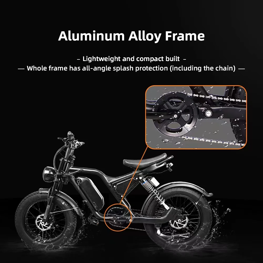 all terrain fat tire e bike down tube battery full suspension fat tire bicycle electric dirt bike 750W 1500W fat bike tires 20x4
