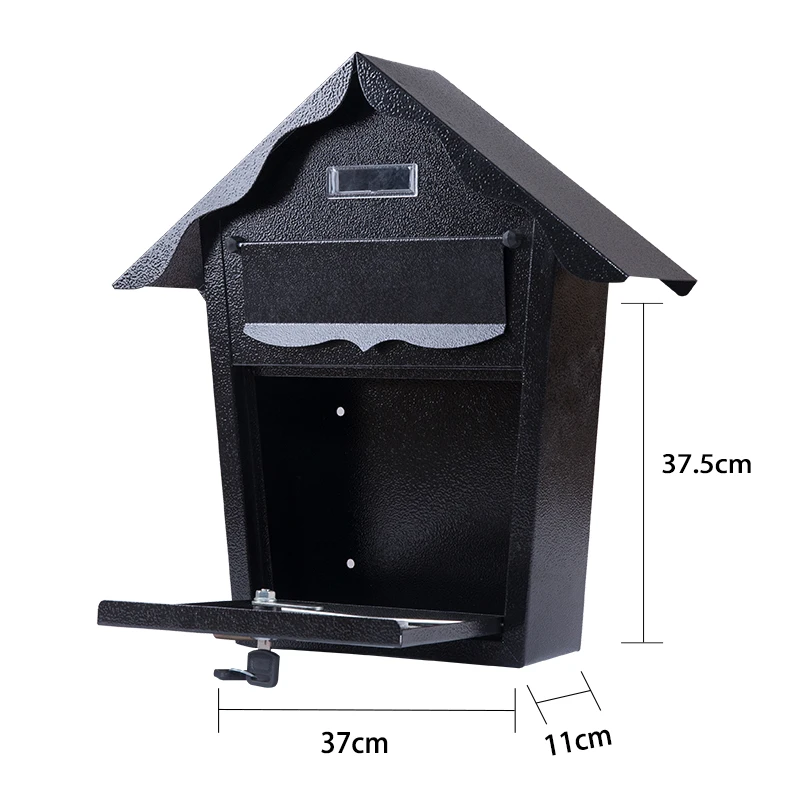 metal Mounted galvanized sheet powder coating  house shape mailbox Mailbox