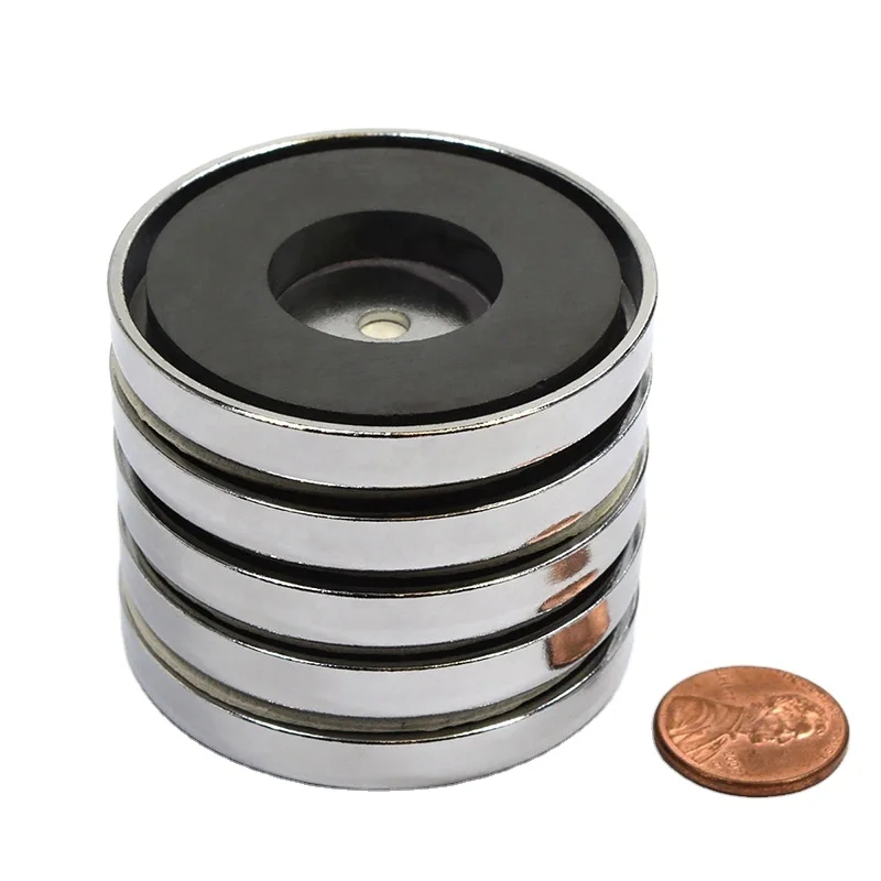 Customized Size Available Industrial Professional Pot Ferrite Magnets Holding Mounting Large Diameter Ceramic Motors Magnet