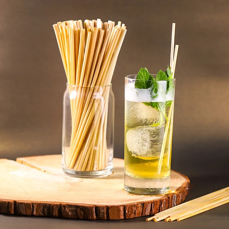 100% Natural Biodegradable Eco-Friendly Disposable Organic Wheat Drinking Straw for Drinking