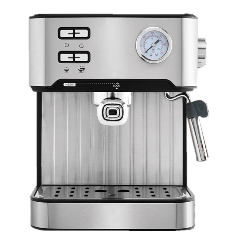 Perfect for home baristas with a powerful steamer, adjustable single/double cup control Cappuccino latte pump