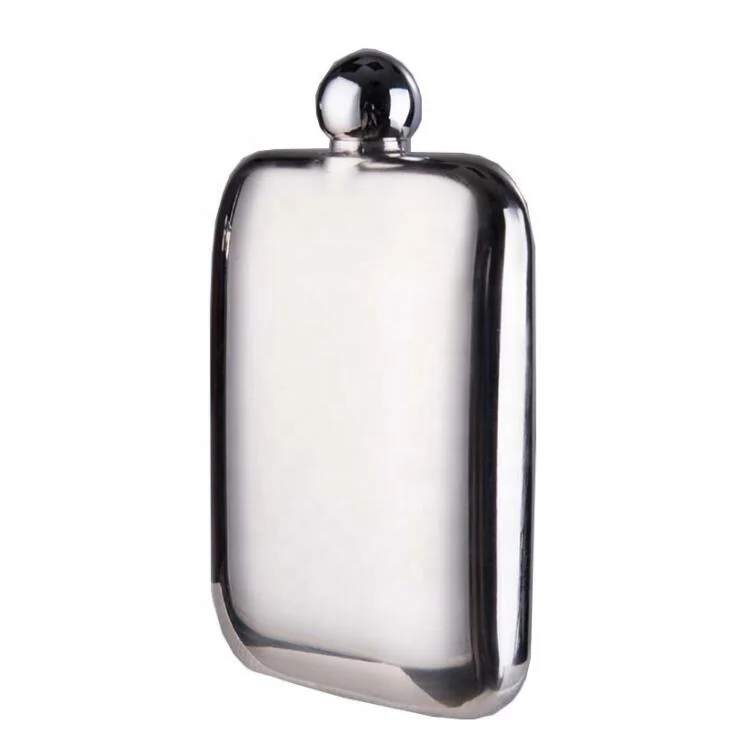 New Jameson whisky wine stainless steel square hip flask for man and woman with round lid 7oz